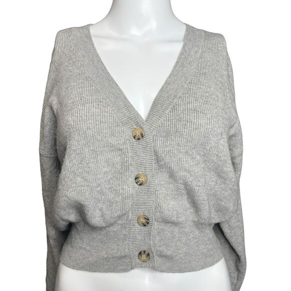 Forever 21 Button Down Cardigan Grey Size Small - Picture 1 of 5